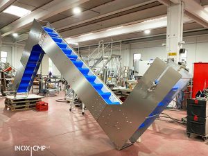 Gooseneck conveyor belt - Project no. 00100 by Inox | Cmp srl ©