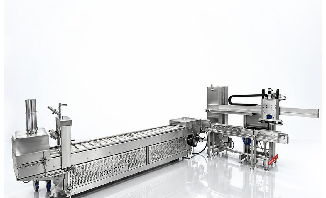 Sistema automatico customizzato per il confezionamento di burrata in vasetti inox cmp