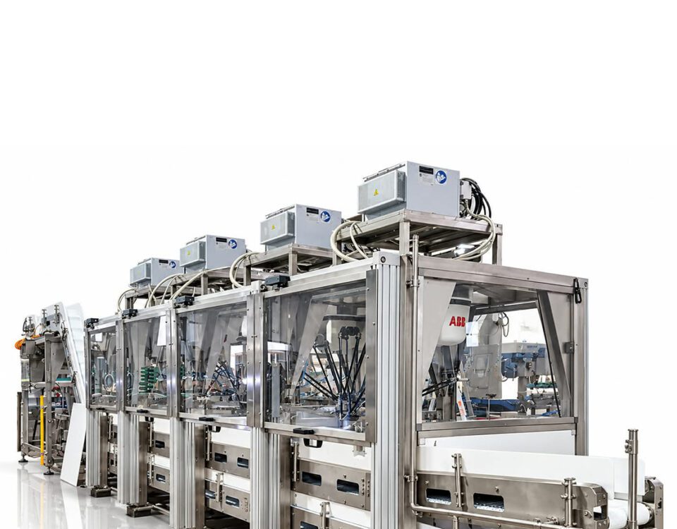 linea automatica confezionamento astucci prodotti alimentari surgelati inox cmp italia